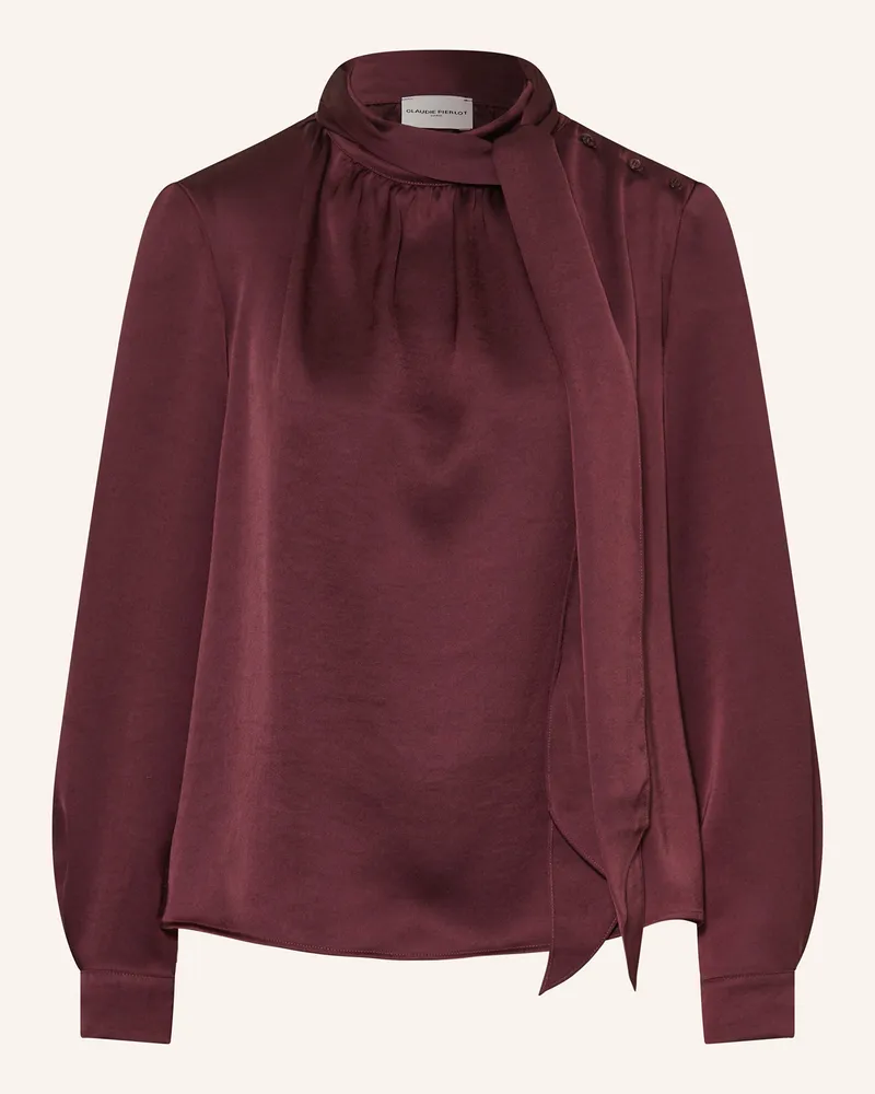 Claudie Pierlot Schluppenbluse Aus Satin rot Dunkelrot