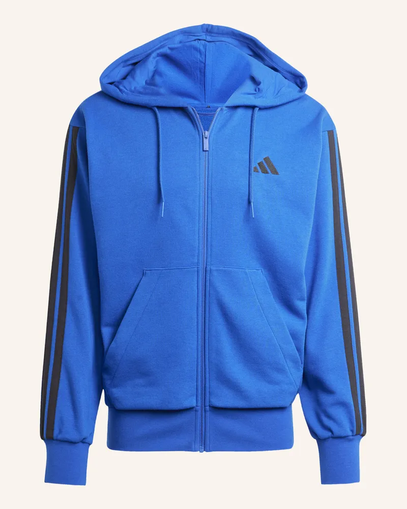 adidas ESSENTIALS 3-STREIFEN FRENCH TERRY KAPUZENJACKE Schwarz