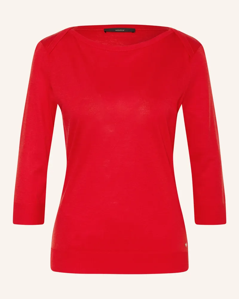 windsor. Strickshirt Mit 3/4-Arm rot Rot