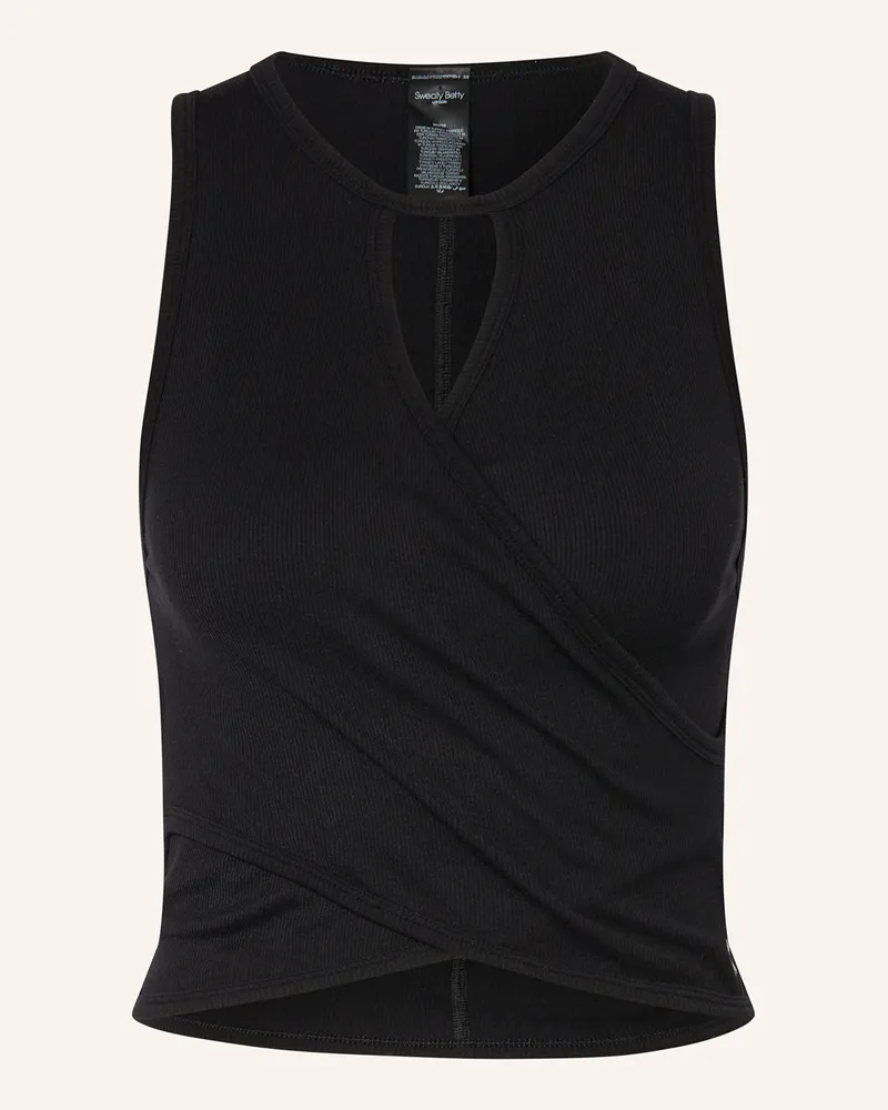 Sweaty Betty Cropped-Top Mindful Flex Mit Cut-Outs schwarz Schwarz