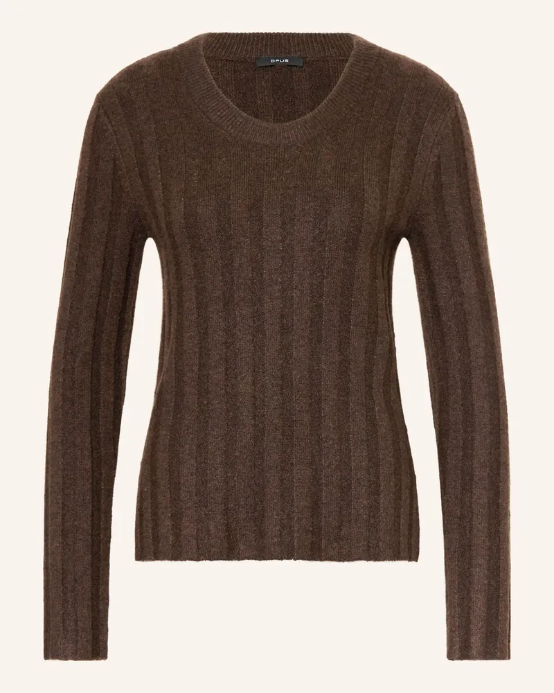 OPUS Pullover Polmi braun Dunkelbraun