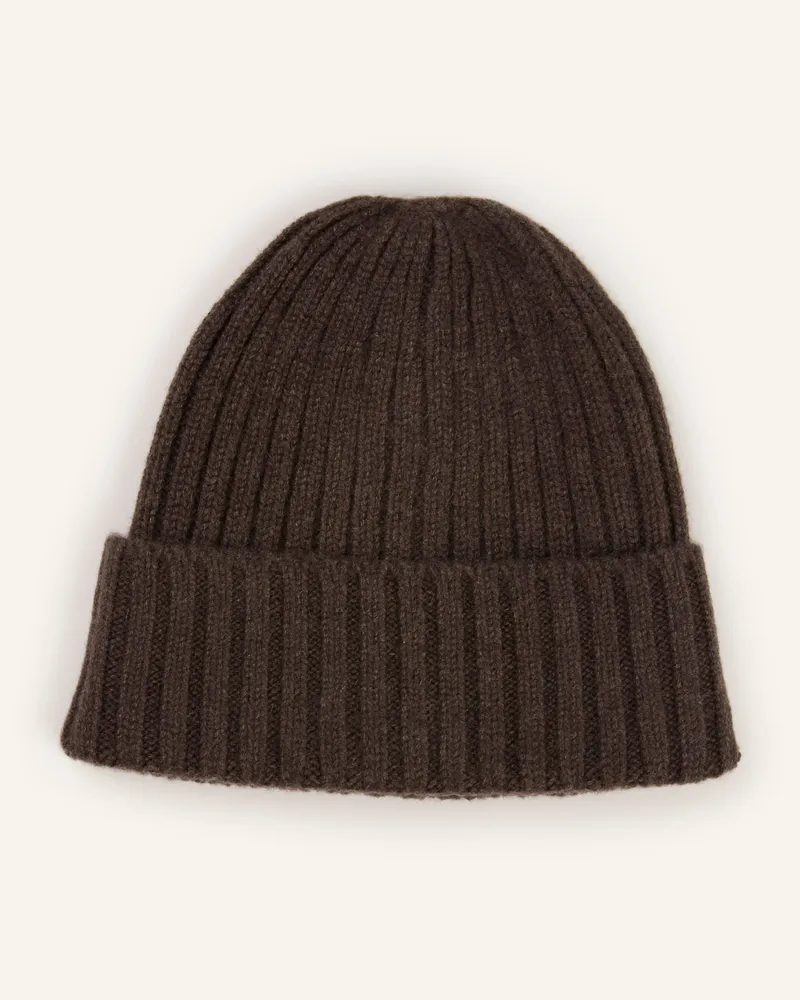 Fedeli Cashmere-Mütze braun Dunkelbraun