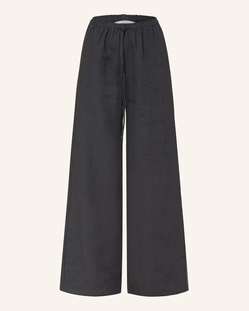 Lanius Marlenehose Aus Leinen blau Dunkelblau
