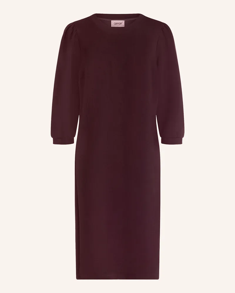 Cartoon Jerseykleid mit 3/4-Arm Dunkelrot