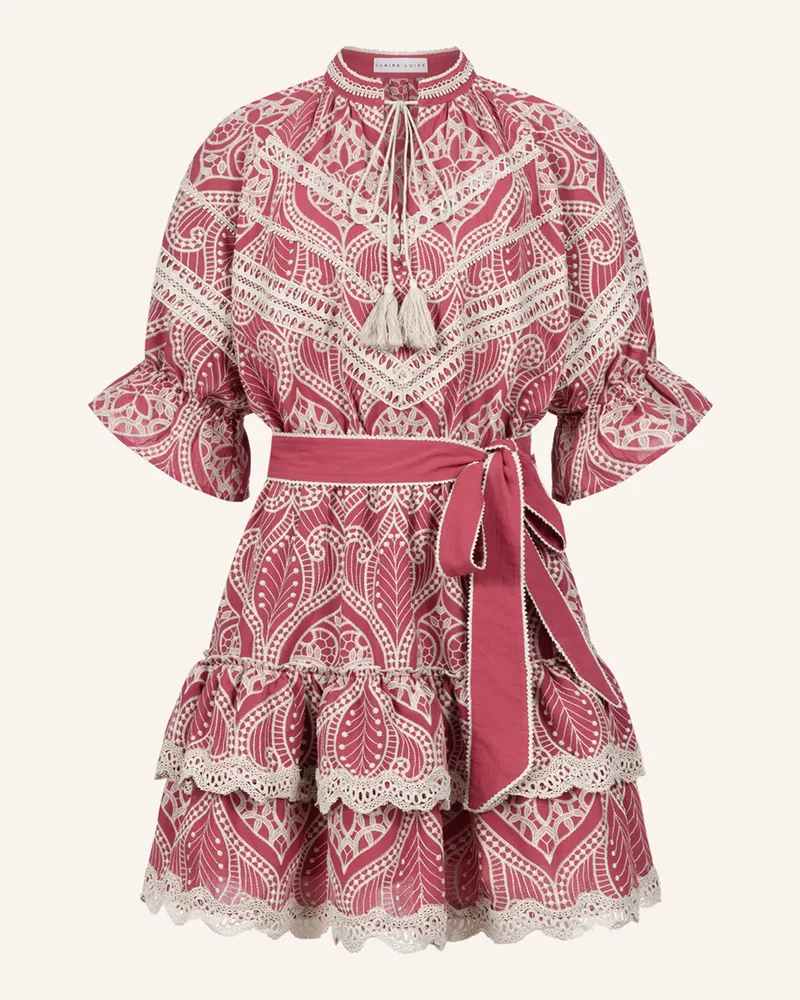 CLAIRE LUISE Minikleid mit Bindegürtel Rot