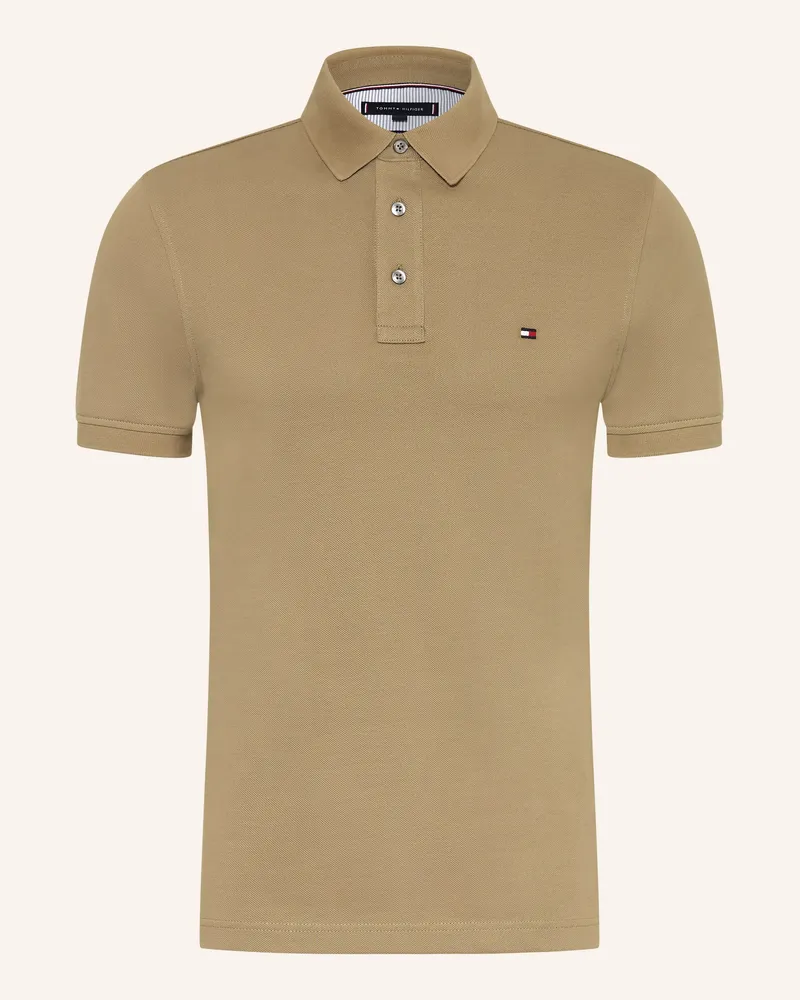 Tommy Hilfiger Piqué-Poloshirt Slim Fit gruen Khaki
