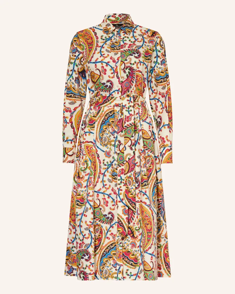 Etro Hemdblusenkleid rot Creme
