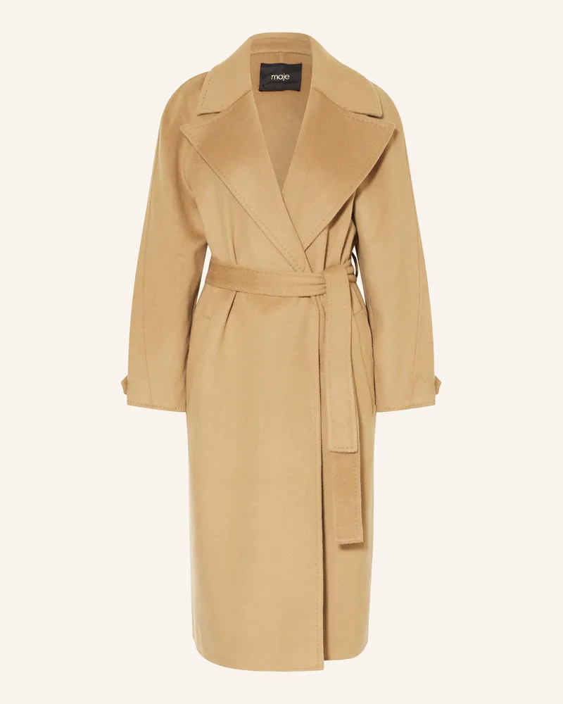 Maje Wollmantel Camel