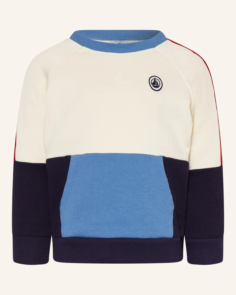 Petit Bateau Sweatshirt blau Creme