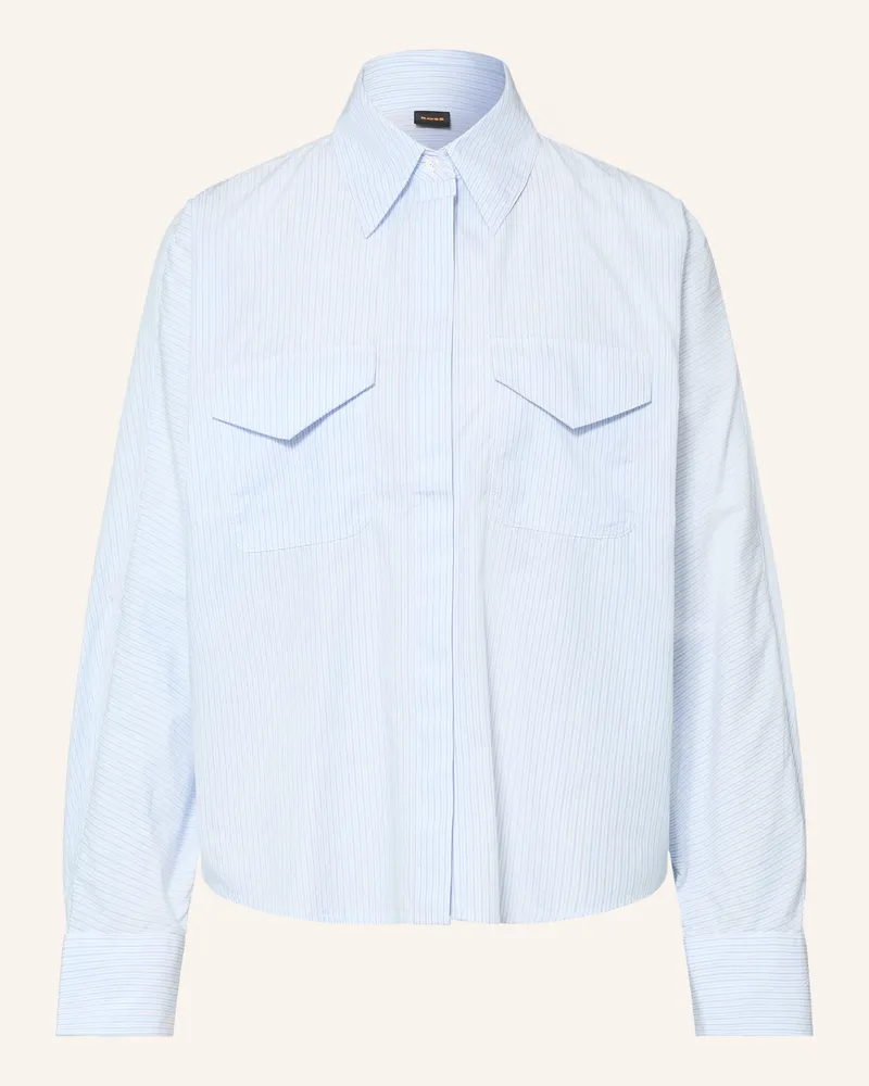 HUGO BOSS Hemdbluse Brianna weiss Hellblau