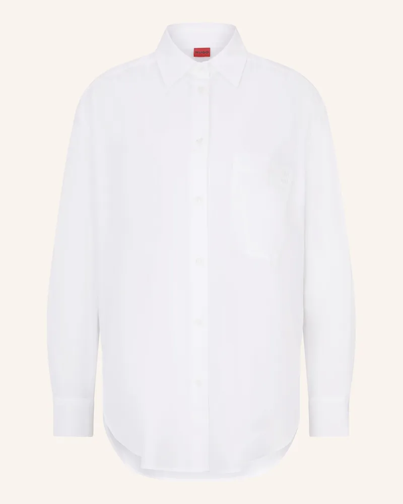 HUGO BOSS Hemdbluse THE OVERSIZE SHIRT Weiss