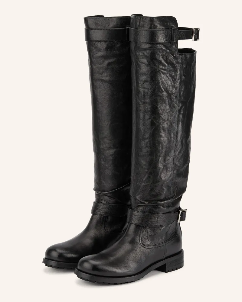 Jimmy Choo Stiefel Biker schwarz Schwarz