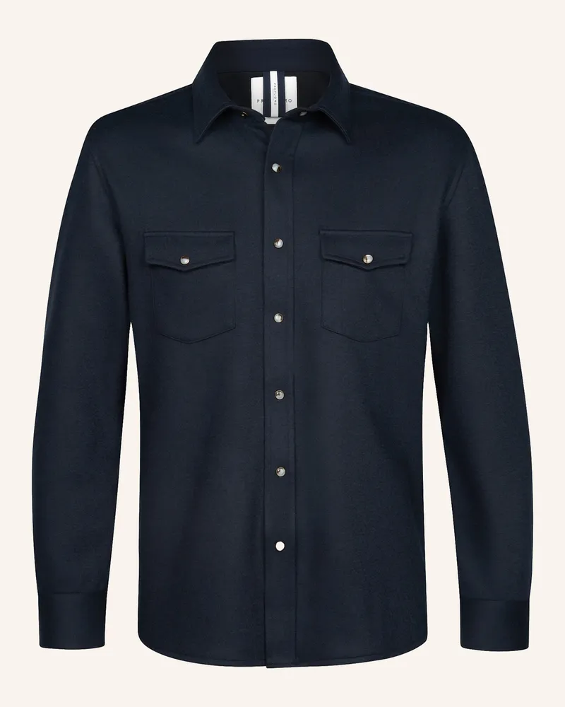 Profuomo Herren Overshirt Blau