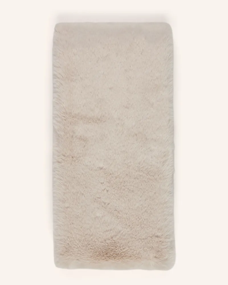 RINO & PELLE Kunstfell-Schal Stip beige Creme