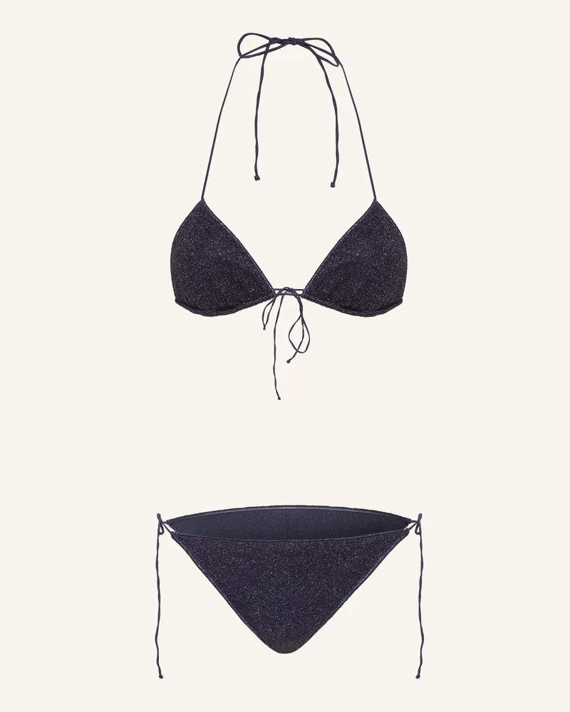Oséree Triangel-Bikini LUMIERE mit Glitzergarn Dunkelblau