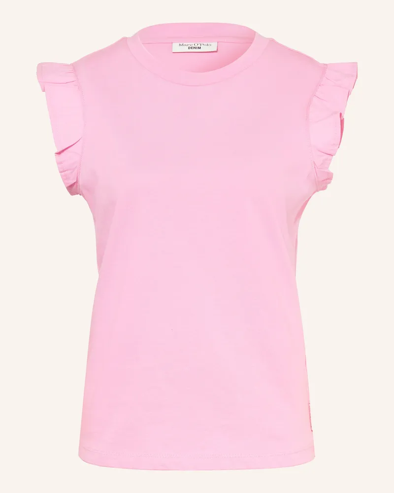Marc O'Polo Top Mit Rüschen pink Rosa