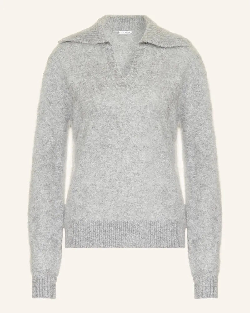 Mrs & HUGS Cashmere-Pullover grau Grau