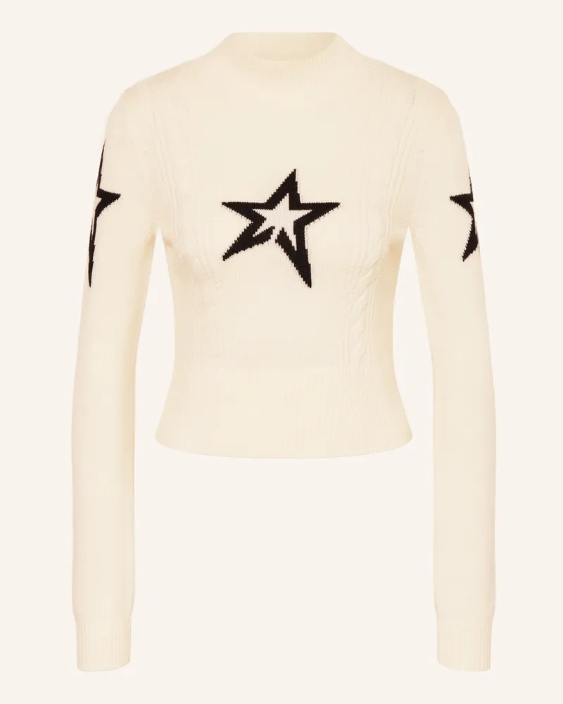 Perfect Moment Pullover CABLE aus Merinowolle Creme