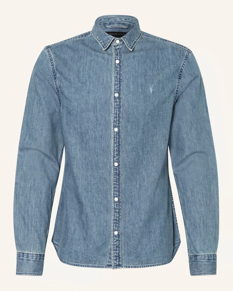 AllSaints Jeanshemd Gleason Slim Fit blau Blau