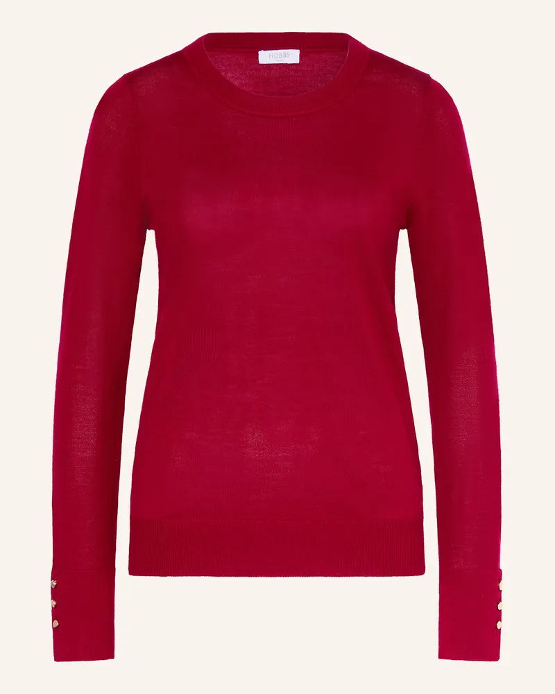 HOBBS London Pullover PENNY aus Merinowolle Dunkelrot