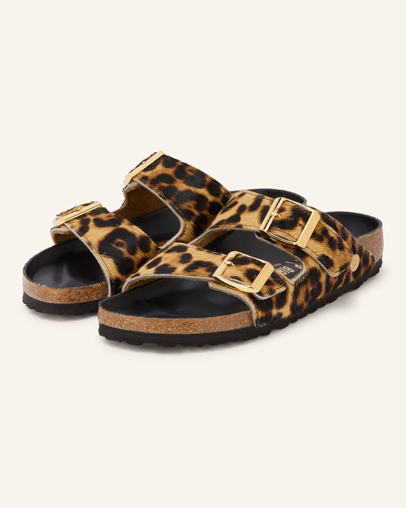 Birkenstock Pantoletten Arizona Hairy braun Hellbraun