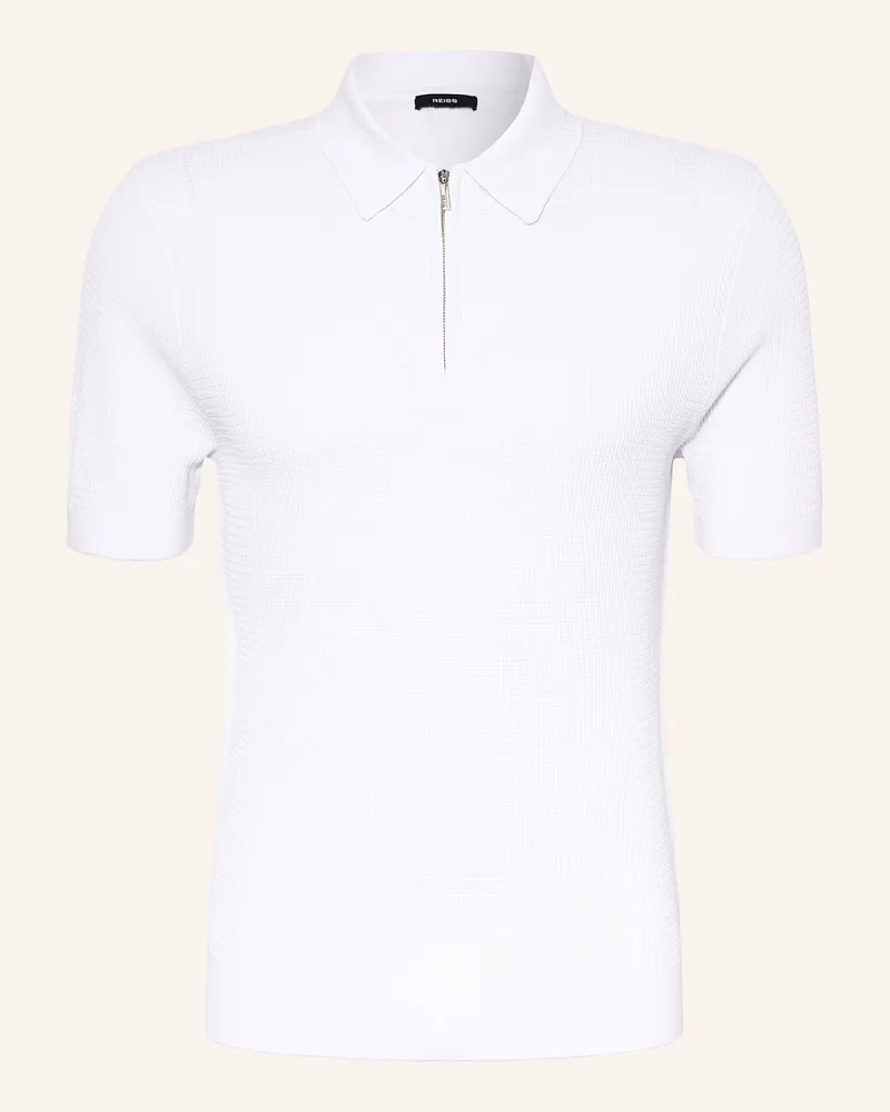 Reiss Strick-Poloshirt REGIS Weiss