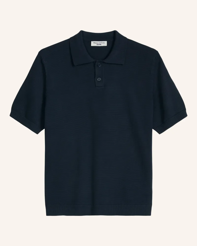 Marc O'Polo Strick-Poloshirt blau Dunkelblau