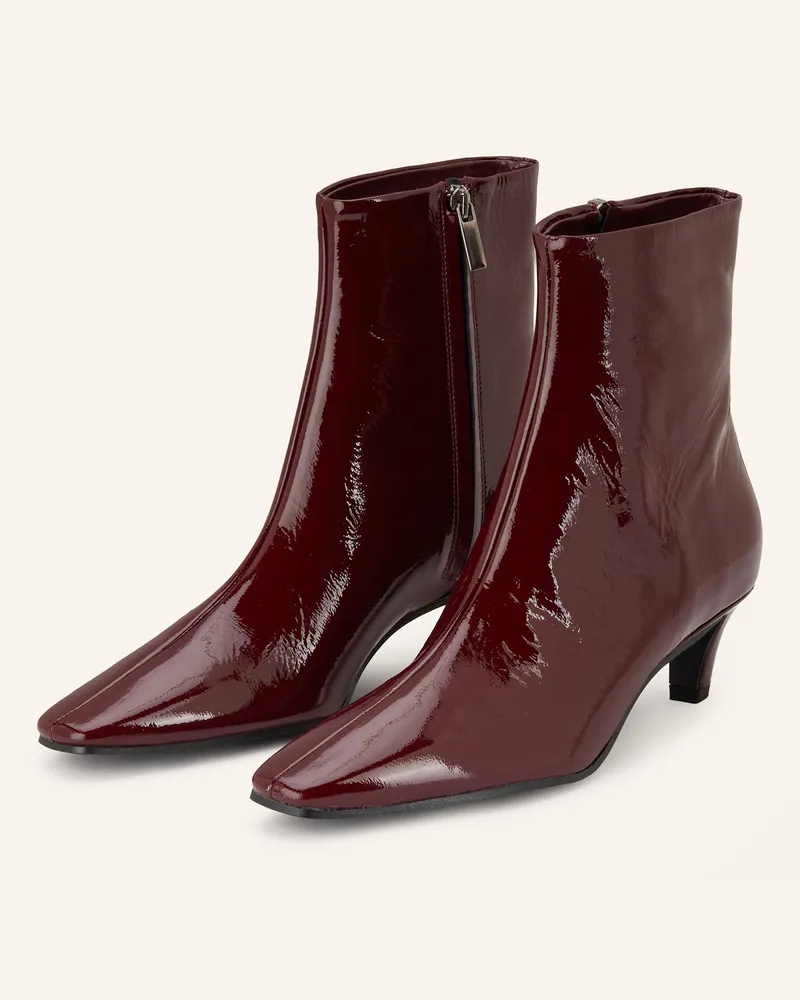 Bianca Di Lackstiefeletten rot Dunkelrot