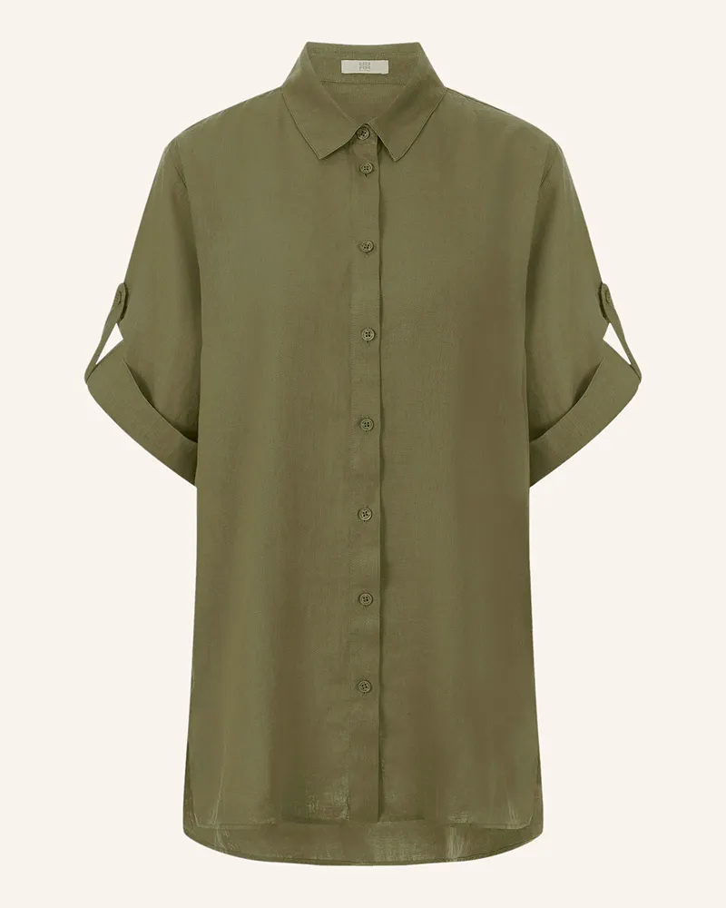 Riani Hemdbluse Aus Leinen gruen Khaki