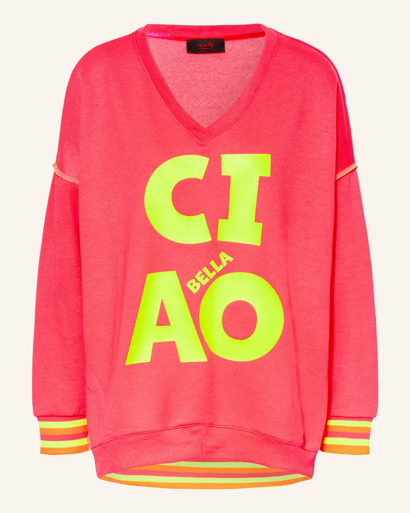Miss Goodlife Oversized-Sweatshirt Neonpink