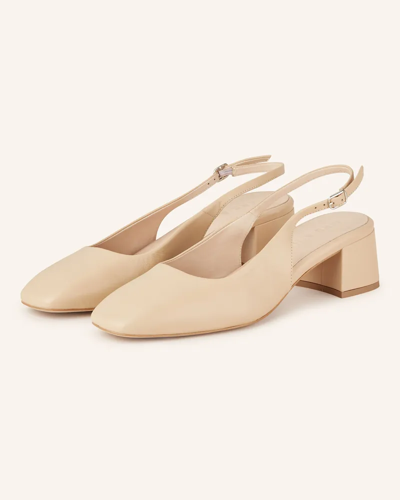 Mrs & HUGS Slingpumps Beige