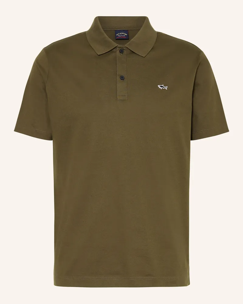 Paul & Shark Piqué-Poloshirt Oliv