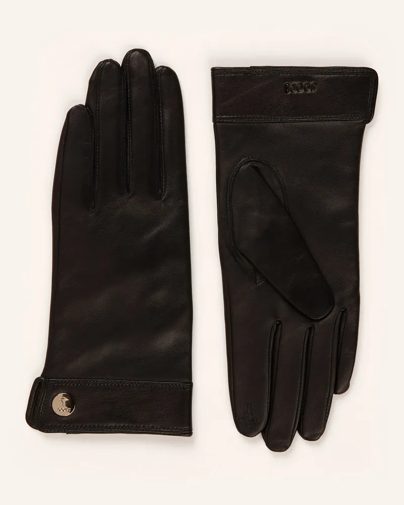 JOOP! Lederhandschuhe schwarz Schwarz