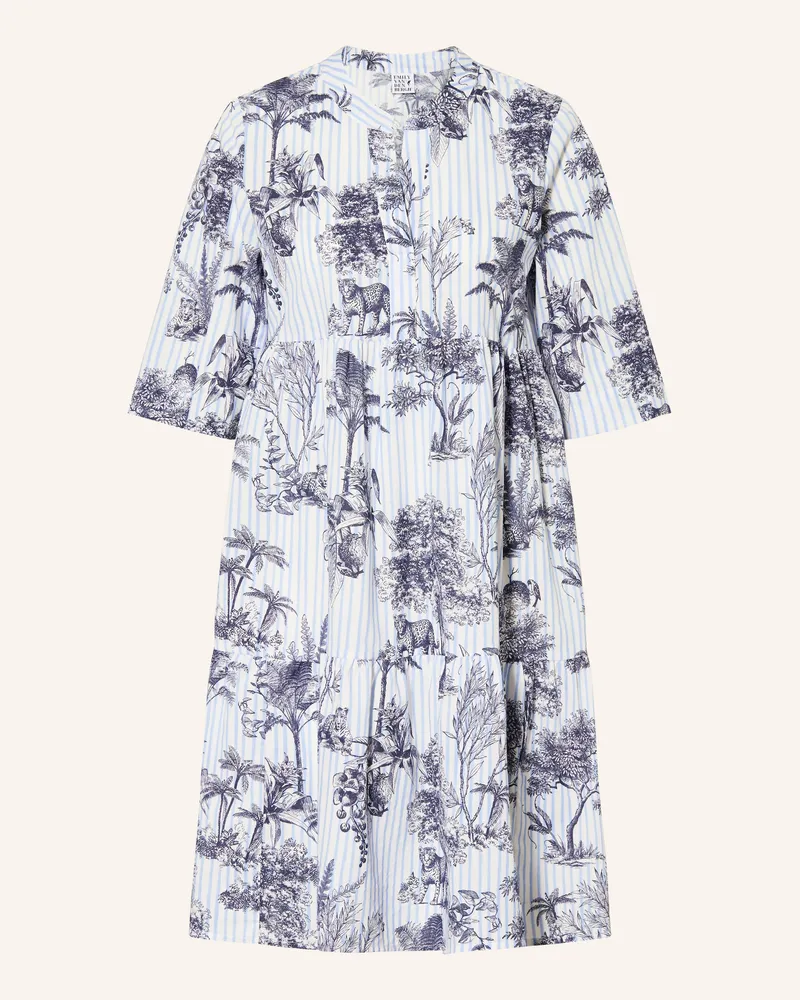 Emily van den Bergh Kleid blau Weiss