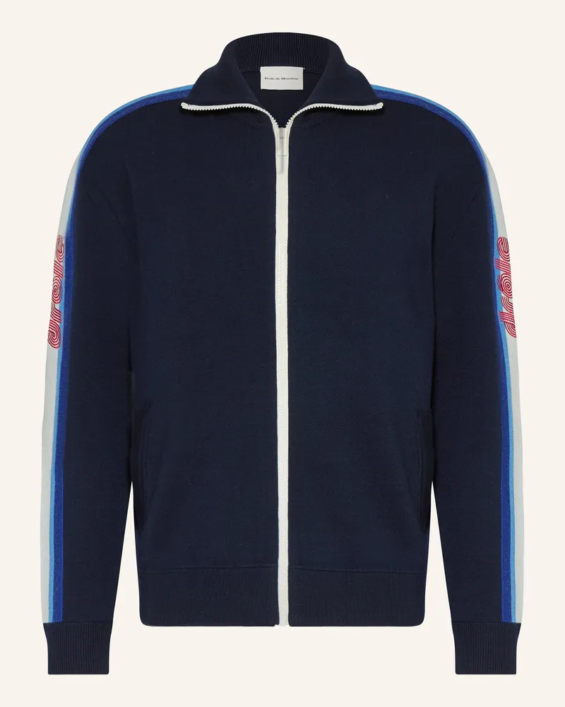 Drôle de Monsieur Strickjacke LA MAILLE ZIPPÉE DRÔLE aus Merinowolle Dunkelblau