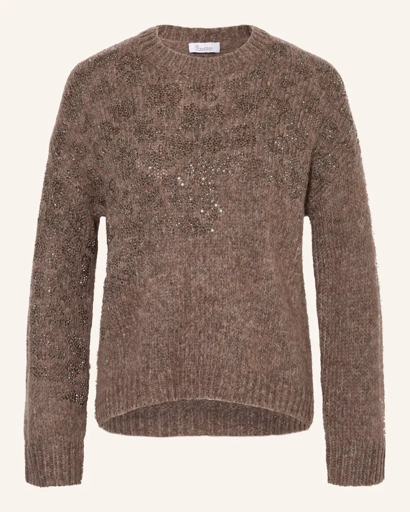 Princess goes Hollywood Pullover mit Schmucksteinen Braun
