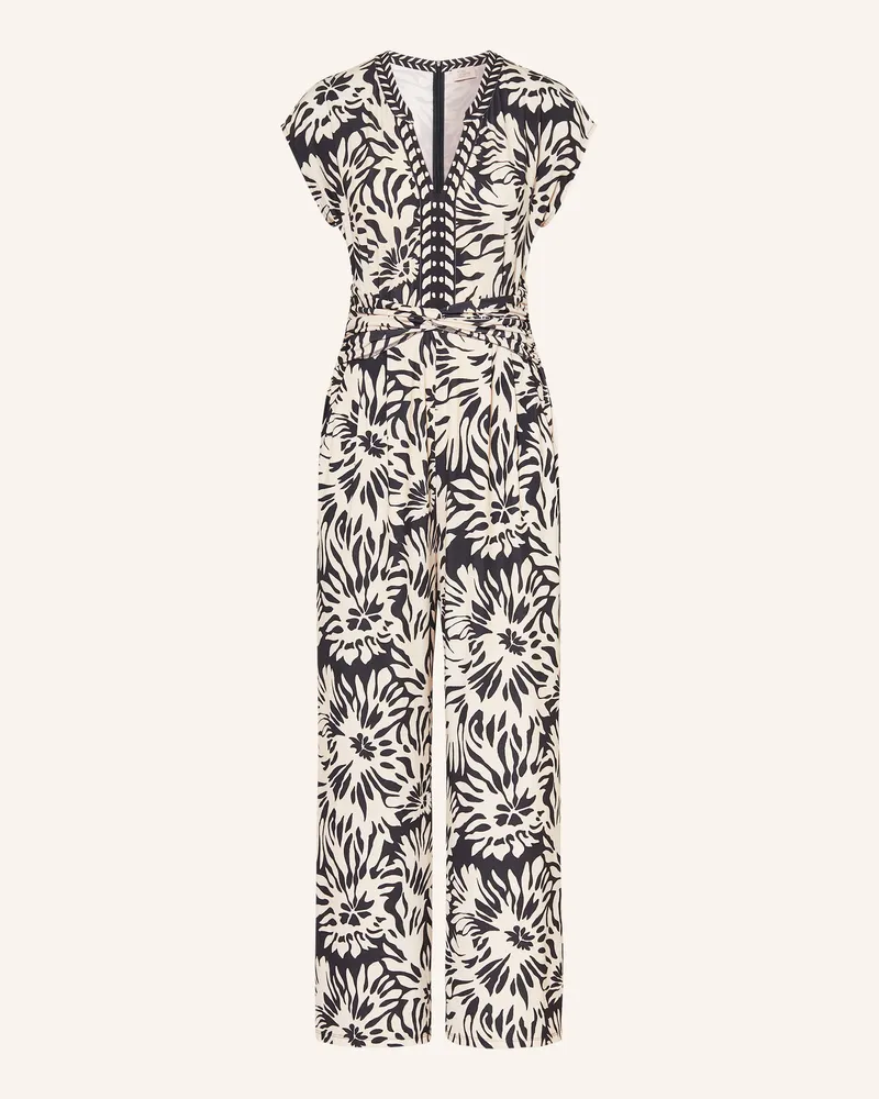 Vera Mont Jumpsuit Dschungel schwarz Ecru