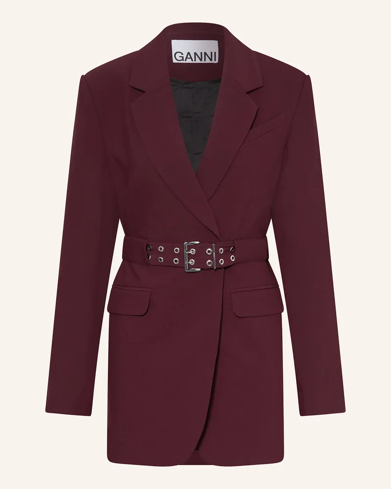 Ganni Blazer Dunkelrot