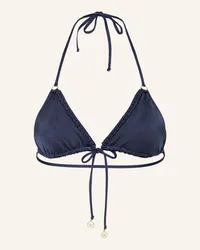 watercult Triangel-Bikini-Top MAKRAMÉ LOVE Blau