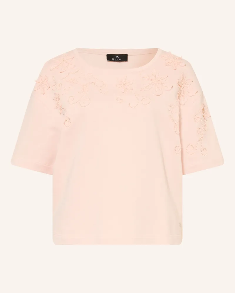 monari Sweatshirt Mit Schmuckperlen orange Hellrosa