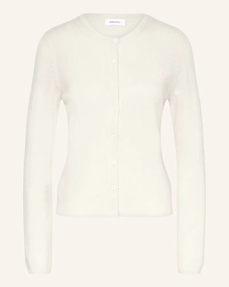 Darling Harbour Strickjacke Aus Cashmere weiss Creme