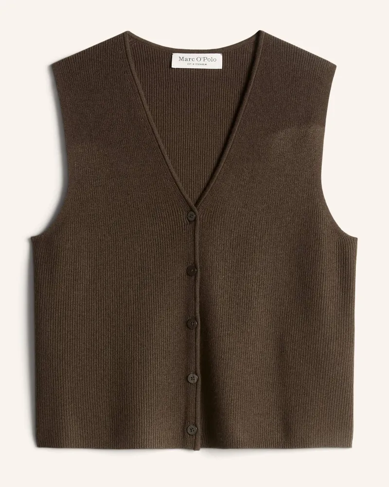 Marc O'Polo Ärmelloser Cardigan braun Braun