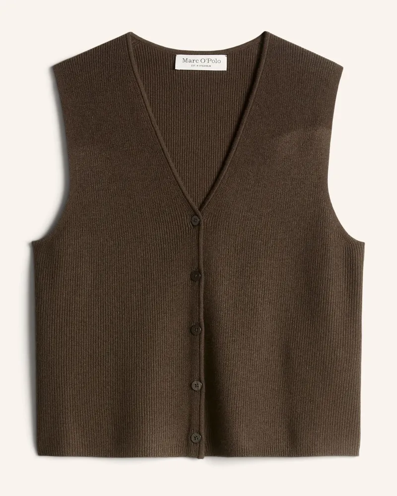 Marc O'Polo Ärmelloser Cardigan braun Braun