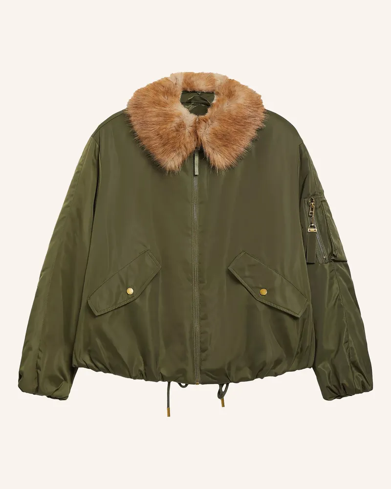 S.Oliver Blouson Mit Abnehmbarem Kunstfell gruen Oliv