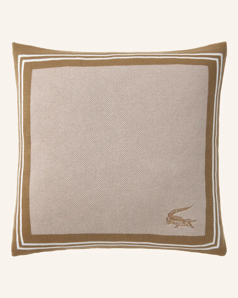 Lacoste Dekokissenhülle LFRAME Beige