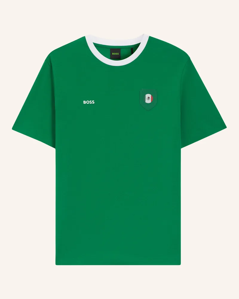 HUGO BOSS T-Shirt Ts_Bb Bc Lux Tee Regular Fit gruen Grün