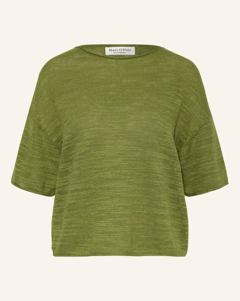 Marc O'Polo Pullover Mit Leinen Und 3/4-Arm gruen Grün