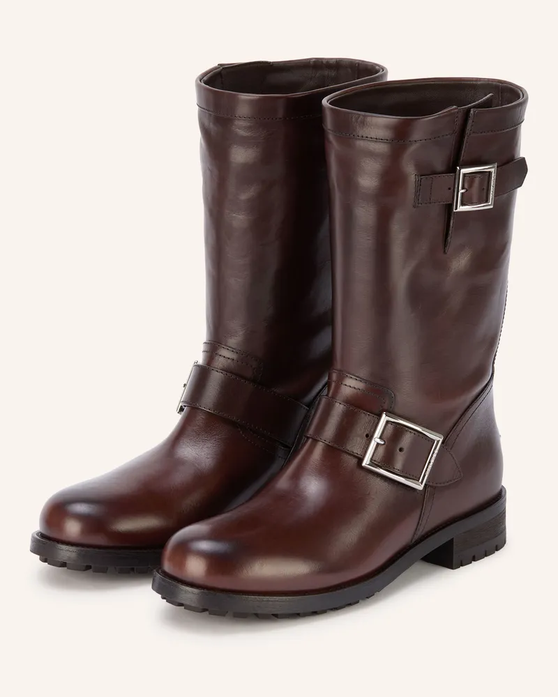 Jimmy Choo Biker Boots Biker braun Dunkelbraun