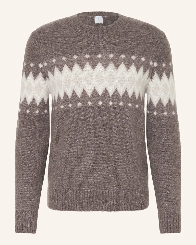 Eleventy Pullover Mit Cashmere braun Grau