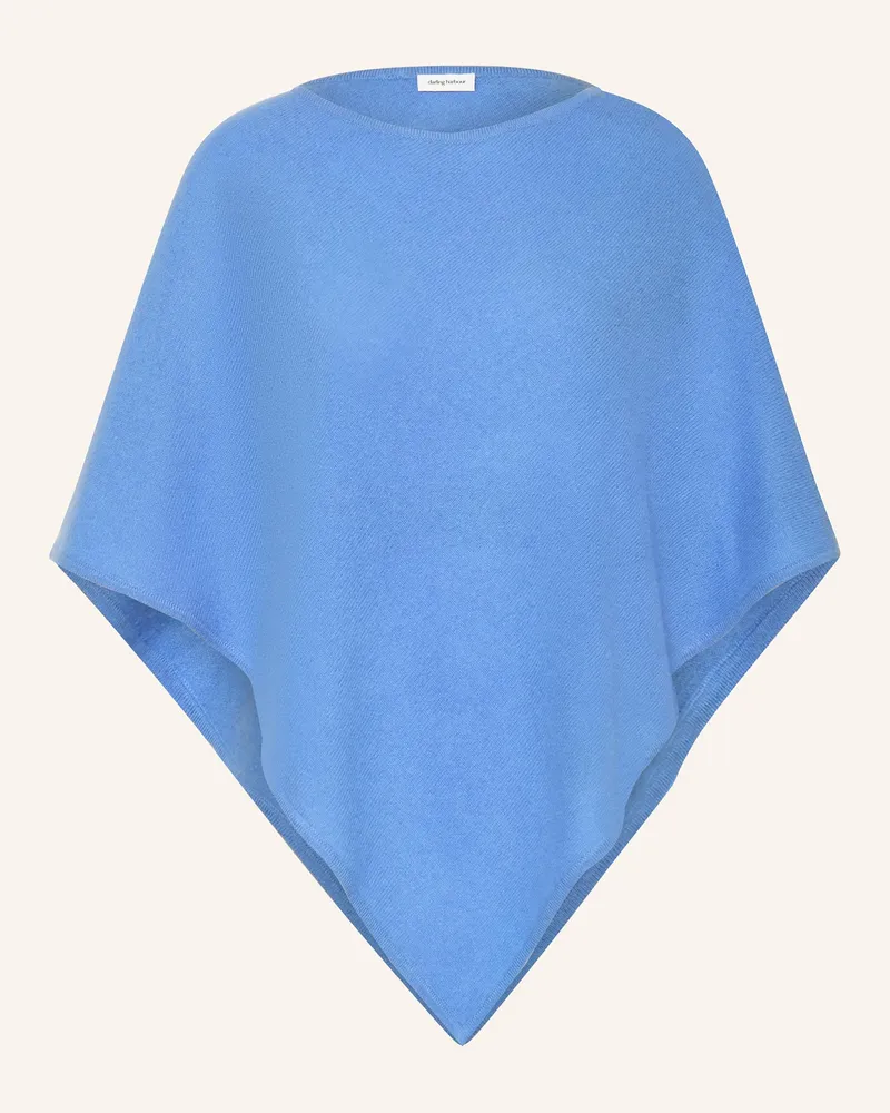 Darling Harbour Poncho aus Cashmere Hellblau